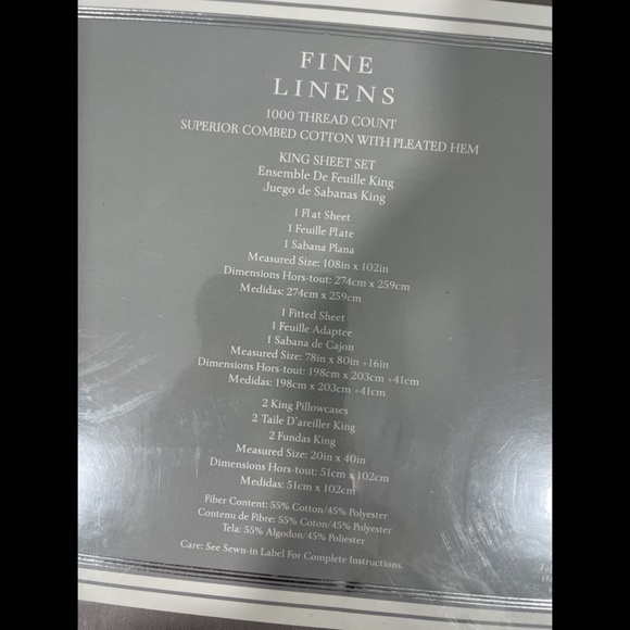 Pacific Coast Textiles 4 PC 1000 TC Sheet Set King - Picture 5 of 10